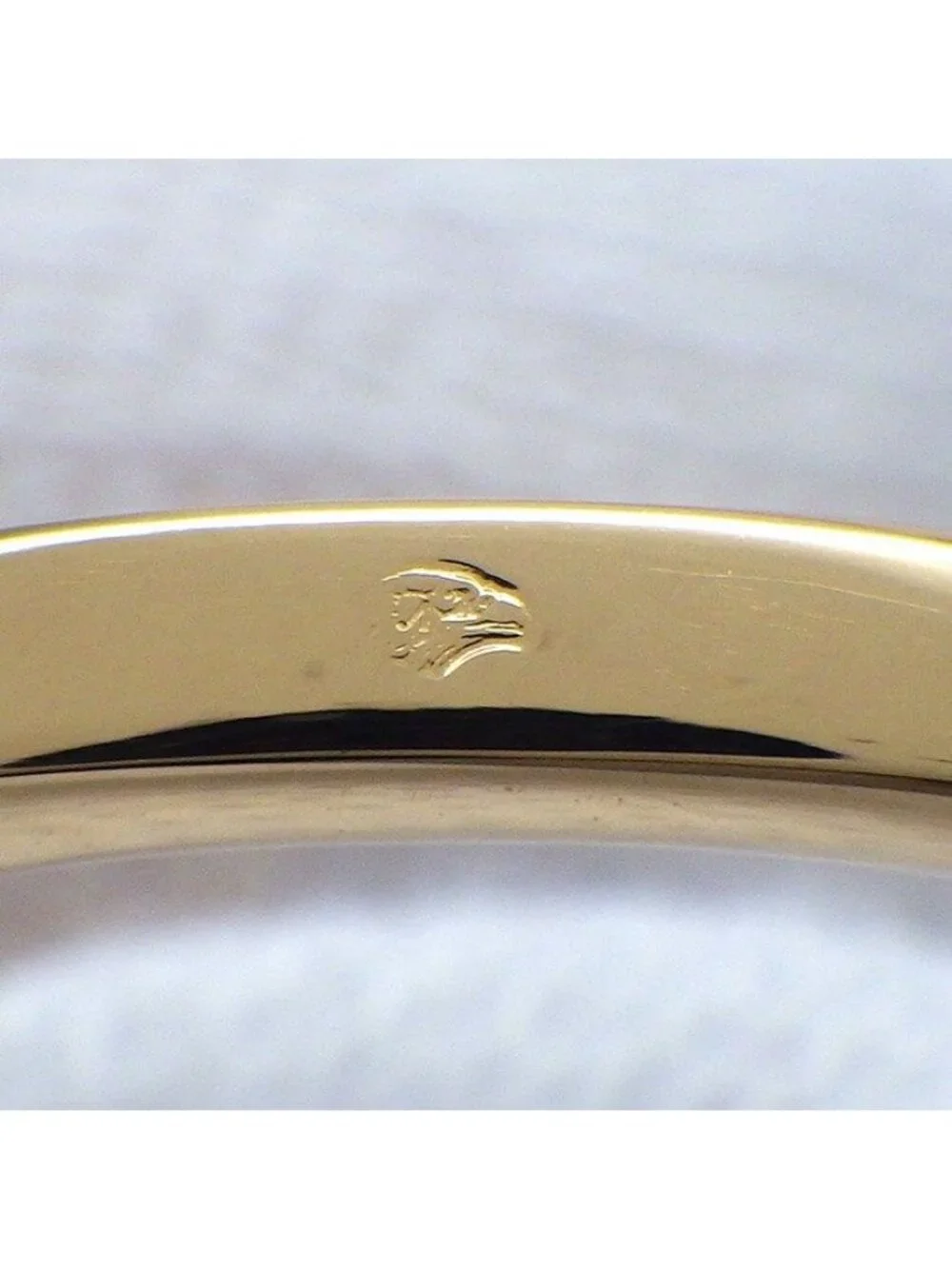 Hermes Ring Fitness Toggle Motif Half Circle Points Diamond PG